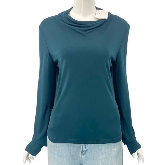 Celine Cut And Sew Long Sleeves Dark Green High Neck Dark...